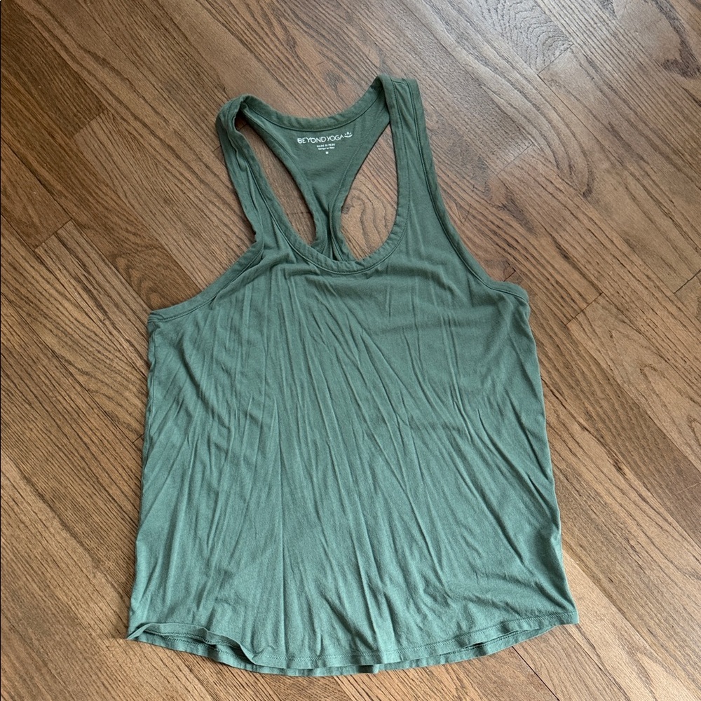Beyond Yoga Olive Green Racerback Tank